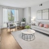 Bright living are with wood floors